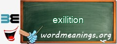 WordMeaning blackboard for exilition